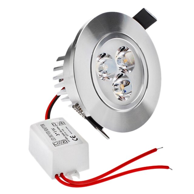  3W Loftslys 3 Højeffekts-LED 210 lm Varm hvid Justérbar lysstyrke Vekselstrøm 220-240 V