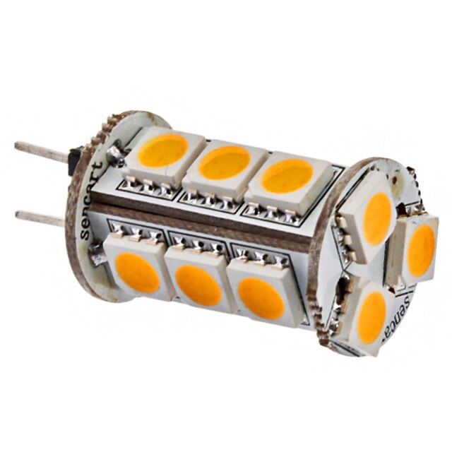  SENCART 1pc 3500 lm G4 LED-kornpærer 15 LED perler SMD 5050 Varm hvit 12 V