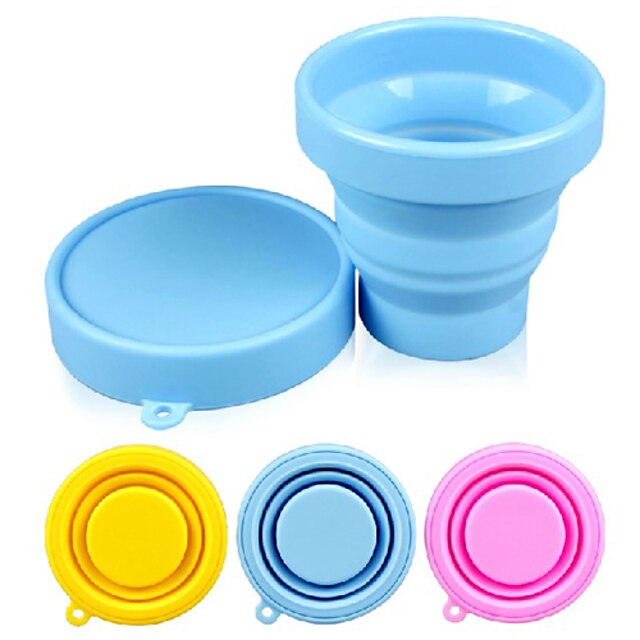  Candy barvy silikon 170ml skládací cup (náhodné barvy)