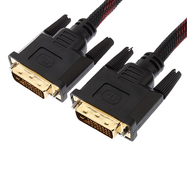  DVI samec na kabel Male Net á Black & Red s 2 jádrem (1,8 m)