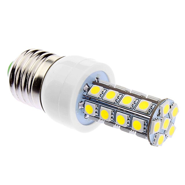  Lâmpadas Espiga 500 lm E26 / E27 30 Contas LED SMD 5050 Regulável Branco Natural 85-265 V