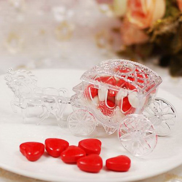  6 Piece/Set Favor Holder Plastic Favor Boxes Fairytale Theme Carriage