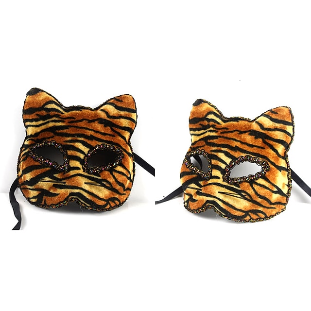 Tiger Halloween Mask demi de masque protecteur des animaux