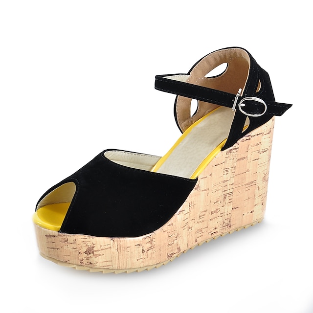  Gorgeous Platform schoenleest sleehak peep-toe sandalen