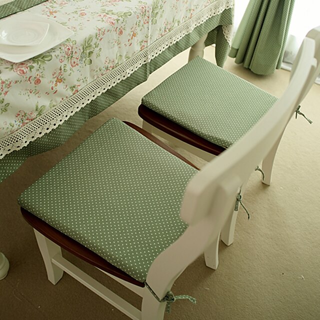  Moderne Mélange Poly / Coton Rectangulaire Coussins de chaises Points Polka Décorations de table 1 pcs