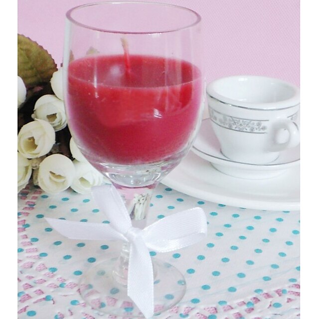  Nice Wine Glass Design Candle Favor In Gift Box Wedding Favors