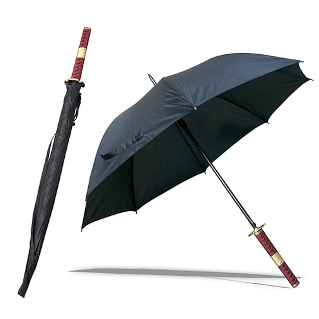  Roronoa Zoro Three Sword Style Sandai Kitetsu Samurai Umbrella Sword (Black)