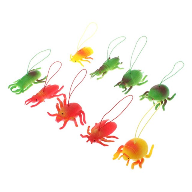  10ks Hmyz ve tvaru Soft Rubber Toy (Random Color)