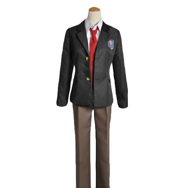 Inspired by Free! Rei Ryugazaki Anime Cosplay Costumes Japanese Cosplay Suits School Uniforms Solid Colored Long Sleeve Coat Shirt Pants For Men's / Tie / Tie