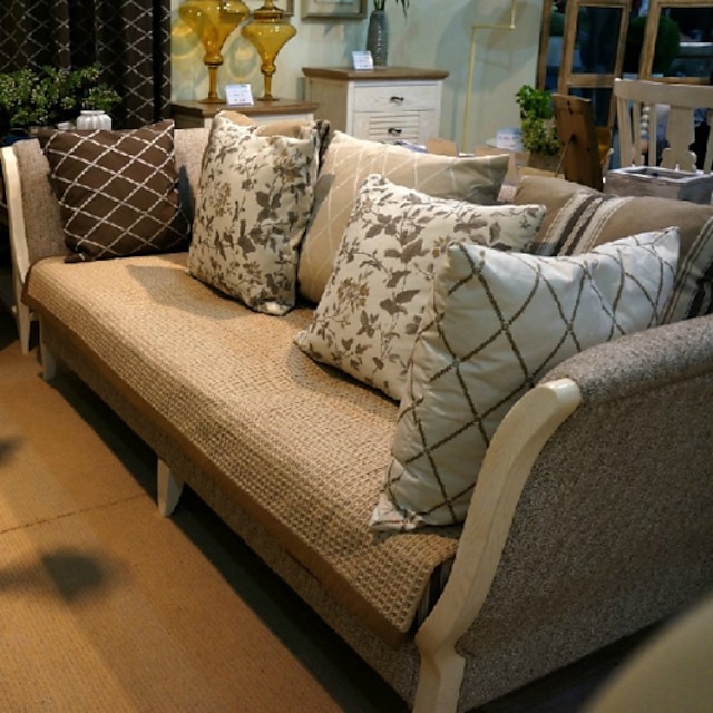  Cotton/linen Fashion Four Seasons Fabric Hemming Sofa Cushion 70*180cm
