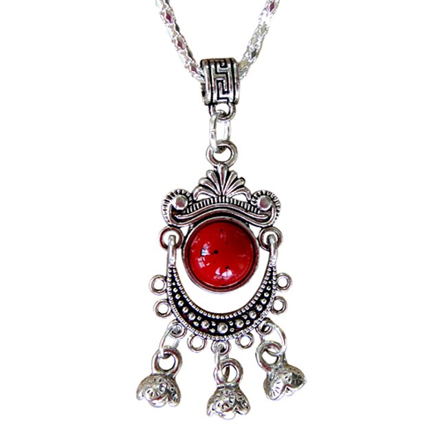  Women's Vintage Tibetan Silver Rammel Necklace