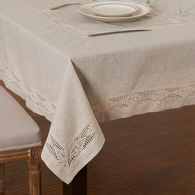  Linen Square Table Cloth Solid Colored Table Decorations