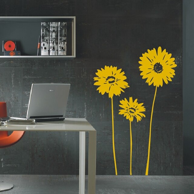  Τρεις τοίχο αυτοκόλλητο Sunflower