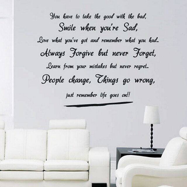  Decorative Wall Stickers - Words & Quotes Wall Stickers Words & Quotes Living Room Bedroom Dining Room