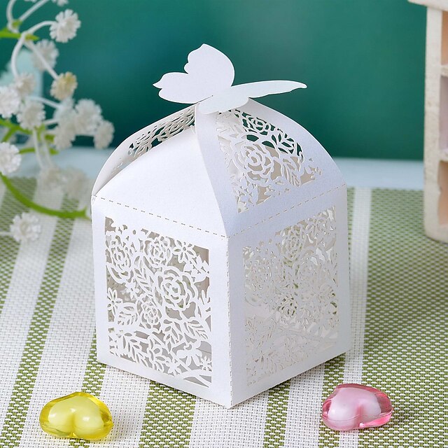  Cuboid kort papir favoriserer holder med favoriseringsbokse-12 bryllup favoriserer