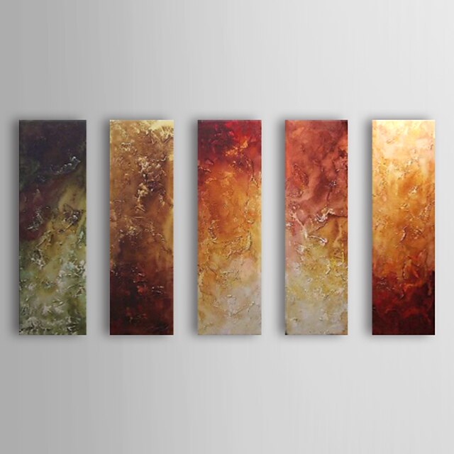  Hang-malované olejomalba Ručně malované - Abstraktní Klasické Pět panelů