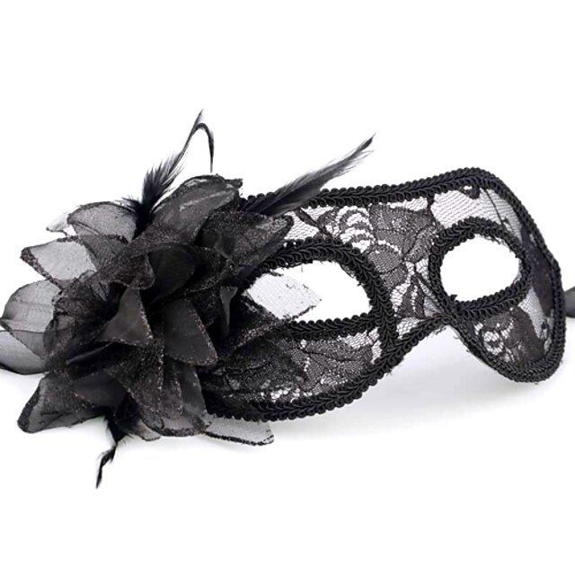  Semitransparent Black Lace Halloween Mask Halloween Props Cosplay Accessories