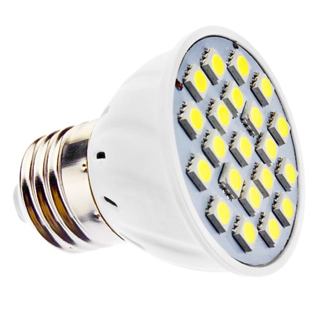  6500 lm E26/E27 LED-spotlights MR16 21 lysdioder SMD 5050 Naturlig vit AC 110-130V AC 220-240V