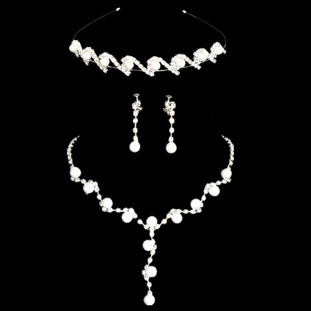  Pentru femei Imitație de Perle / Ștras Set bijuterii - Altele Argintiu / Nuntă / Petrecere / Ocazie specială / Aniversare / Zi de Naștere