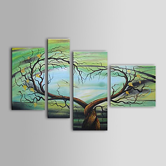  Hand-Painted Abstract Any Shape Canvas Oil Painting Home Decoration Four Panels