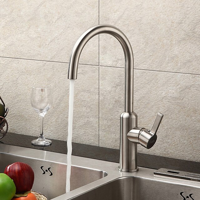  1279 Sprinkle® Kitchen Faucets - Contemporary Brushed Centerset One Hole / Stainless Steel