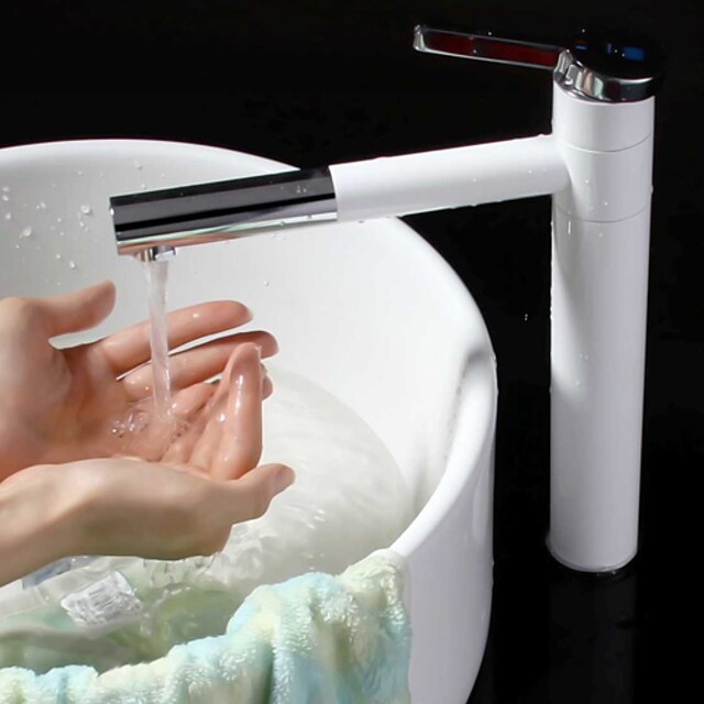 Bathroom Sink Faucet - Rotatable Chrome Vessel One Hole / Single Handle One Hole