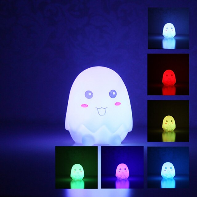  Coaja de ou în formă de colorat cu LED-uri de noapte Lumina