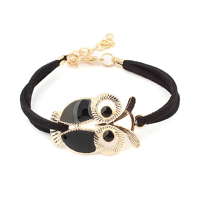  Unique Alloy Leatherette With Owl Women's Bracelet (More Colors)