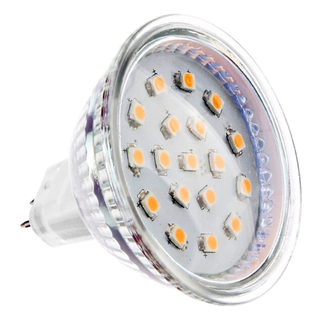  2 W LED bodovky 150-200 lm GU5,3(MR16) MR16 15 LED korálky SMD 2835 Teplá bílá 12 V