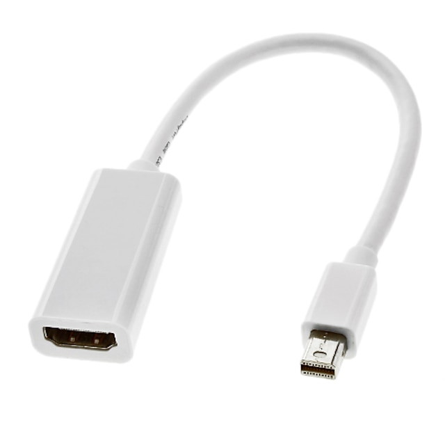  Kabel adapter Thunderbolt męski na HDMI 1.4 żeński biały do sprzętu MacBook Air, MacBook Pro, iMac, Mac mini (0,3 m)