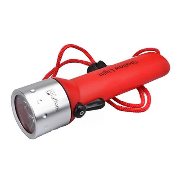  singfire sf-603B 2-mode cree xr-e q5 levou lanterna de mergulho (200lm, 4xAA, prata + vermelho)