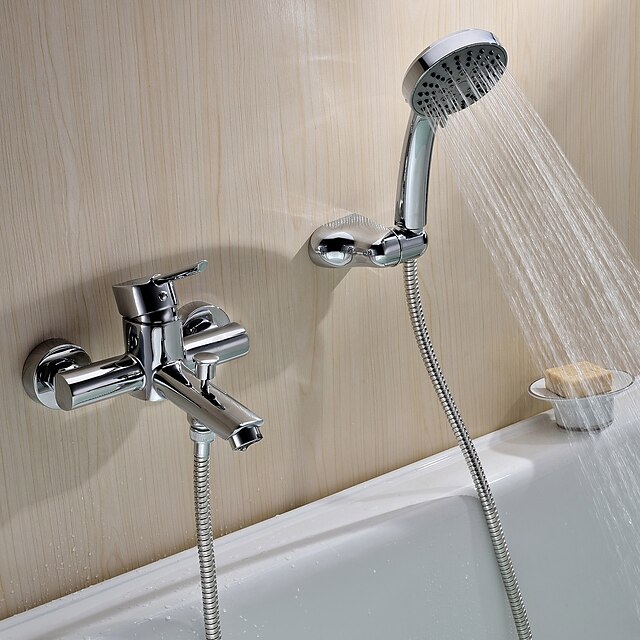  Contemporary  with  Chrome Single Handle Two Holes  for Wall Mount