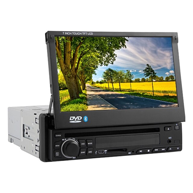  7 pouce 1 Din Windows CE In-Dash DVD Player Ecran Tactile / Bluetooth Intégré / iPod pour Soutien / RDS / Contrôle Au Volant / Sortie Subwoofer / Support SD / USB / DVD-R / RW