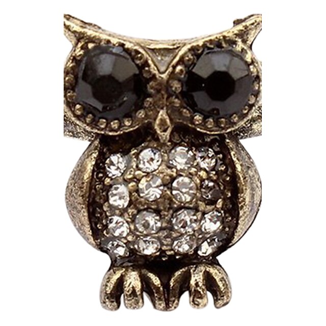  Women's Rhinestone Alloy Owl Casual Costume Jewelry