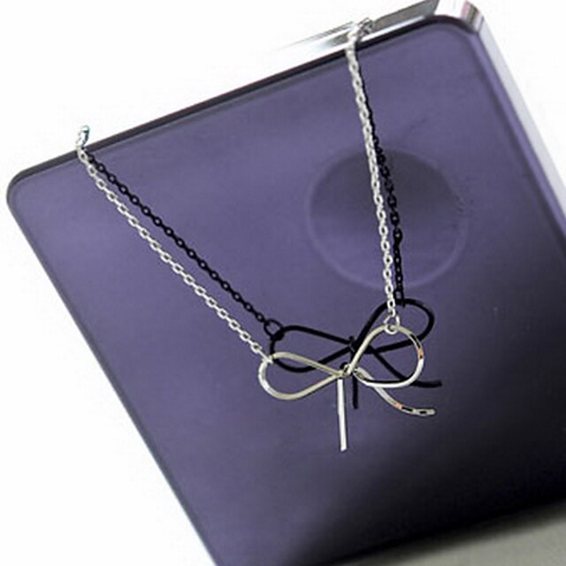  Women's Bowknot Classic Simple Style Fashion Pendant Necklace Alloy Pendant Necklace , Party