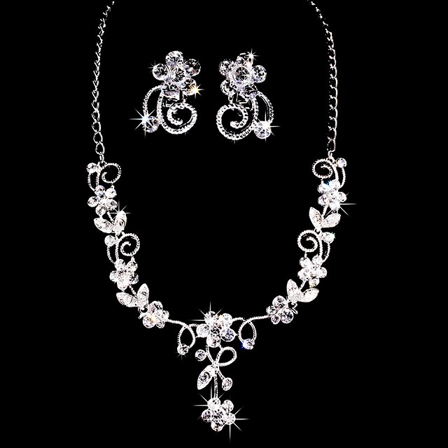  As the Picture Cubic Zirconia Jewelry Set - Include Silver For Wedding Party Special Occasion / Anniversary / Birthday / Engagement / Gift