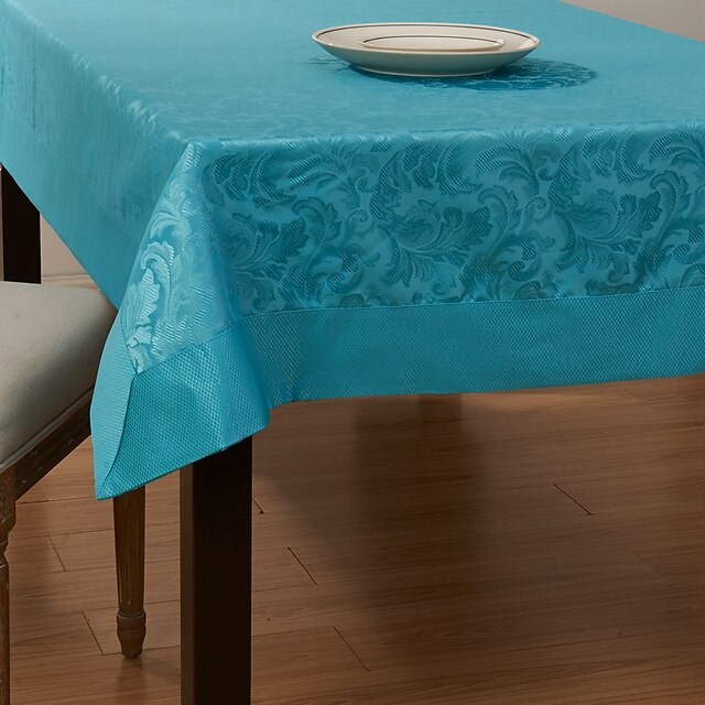  Bleu Polyester Rectangulaire Nappes de table