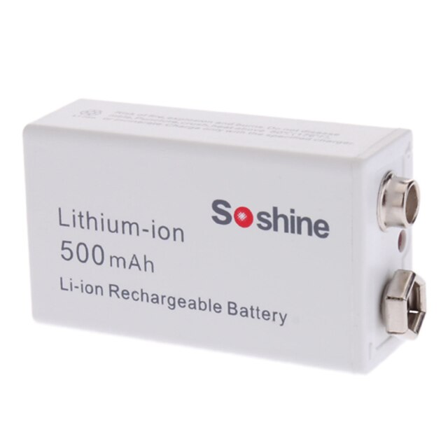  9V 500mAh Rechargeable Li-ion 9 V Batterie 1 pcs