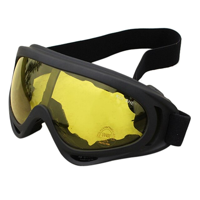 10 pcs Of Black Frame Yellow Lens Skiing Goggles