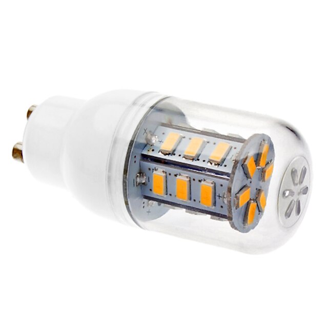 3 W LED kukorica izzók 200-250 lm GU10 T 24 LED gyöngyök SMD 5730 Meleg fehér 220-240 V 100 V