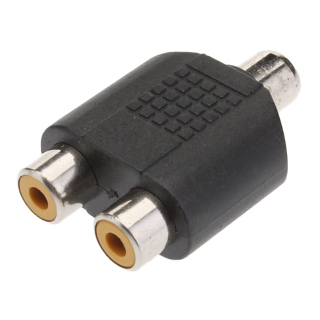  1-2 Nő RCA Plug AV Splitter Adapter