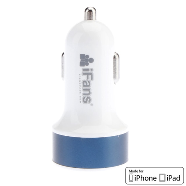  iFans Made for iPhone iPad Single USB Output Car Charger (1A, Dark Blue, MFi Certificate)