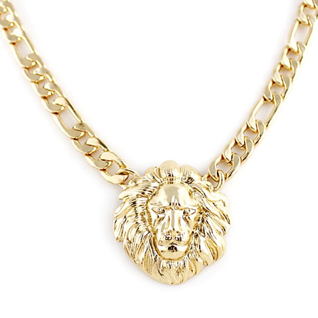  Women's Pendant Necklace - Gold Plated Lion, Animal Fashion Gold Necklace For Wedding, Party, Daily