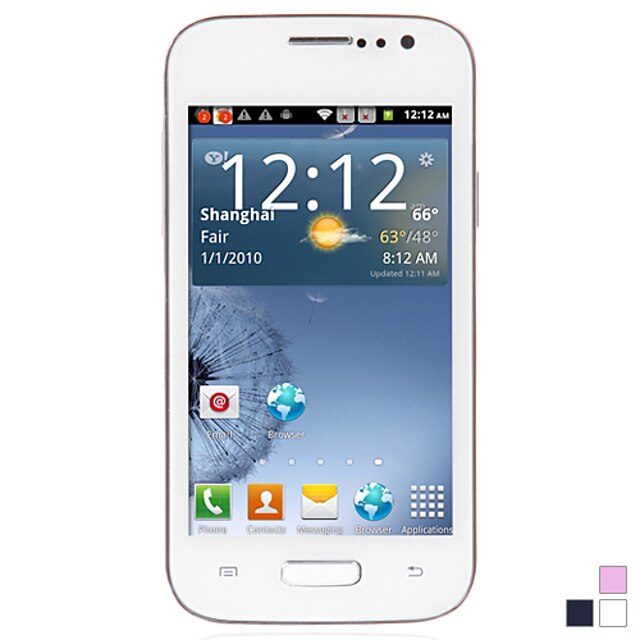  Celular Android 4.2 com Touchscreen Capacitativo de 4 polegadas (S8190, WiFi, FM)