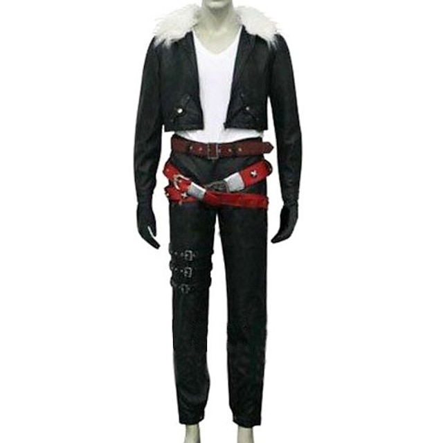  Inspired by Final Fantasy Squall Leonhart Video Game Cosplay Costumes Cosplay Suits Solid Colored Long Sleeve Coat Pants Belt Costumes / T-shirt