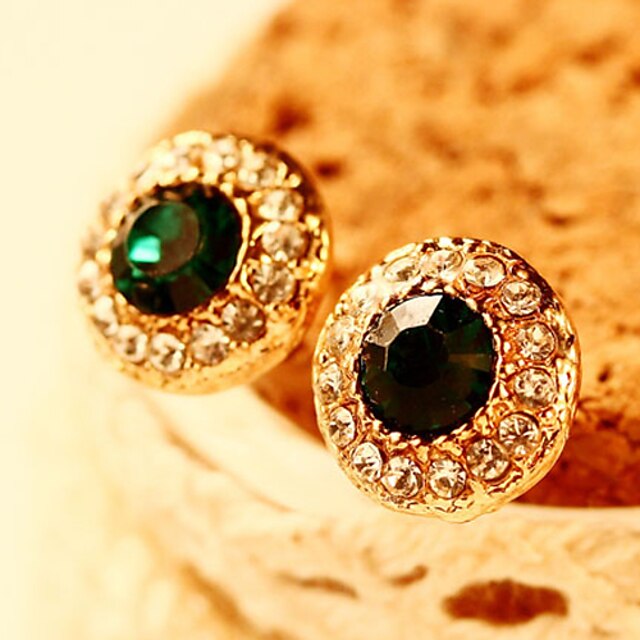  Strobe ~ Exclusive gem diamond earrings temperament (random color)