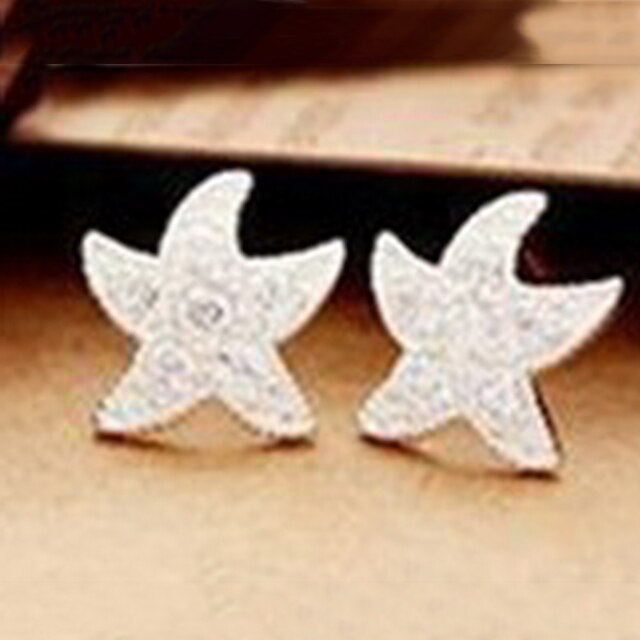  Women's Stud Earrings Birthstones Rhinestone Alloy Star Jewelry Daily