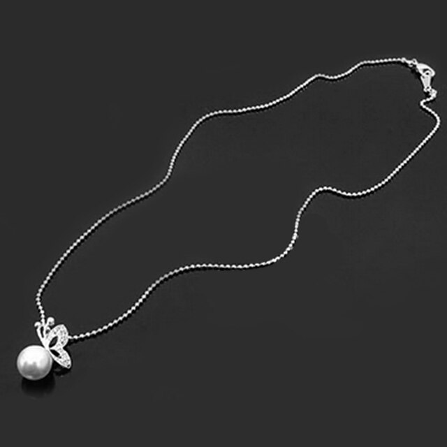  Women's Pearl Pendant Necklace Pearl Necklace Fashion Pearl Alloy White Necklace Jewelry For Party
