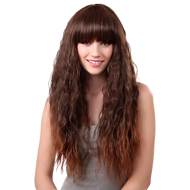  Women's Synthetic Wig Straight With Bangs Costume Wig