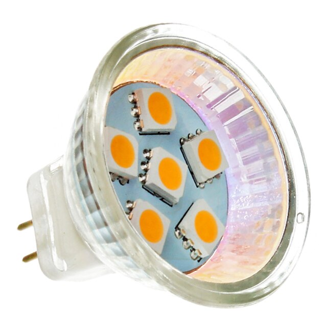  1W 6 SMD 5050 50-70 LM Тёплый белый Точечное LED освещение AC 12 V